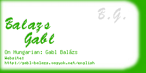 balazs gabl business card